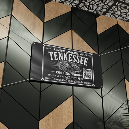Tennessee Cooking Wood Banner — Premium Smoking Wood BBQ Sign