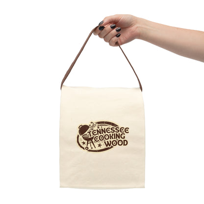 Tennessee Cooking Wood Canvas Lunch Bag with Strap