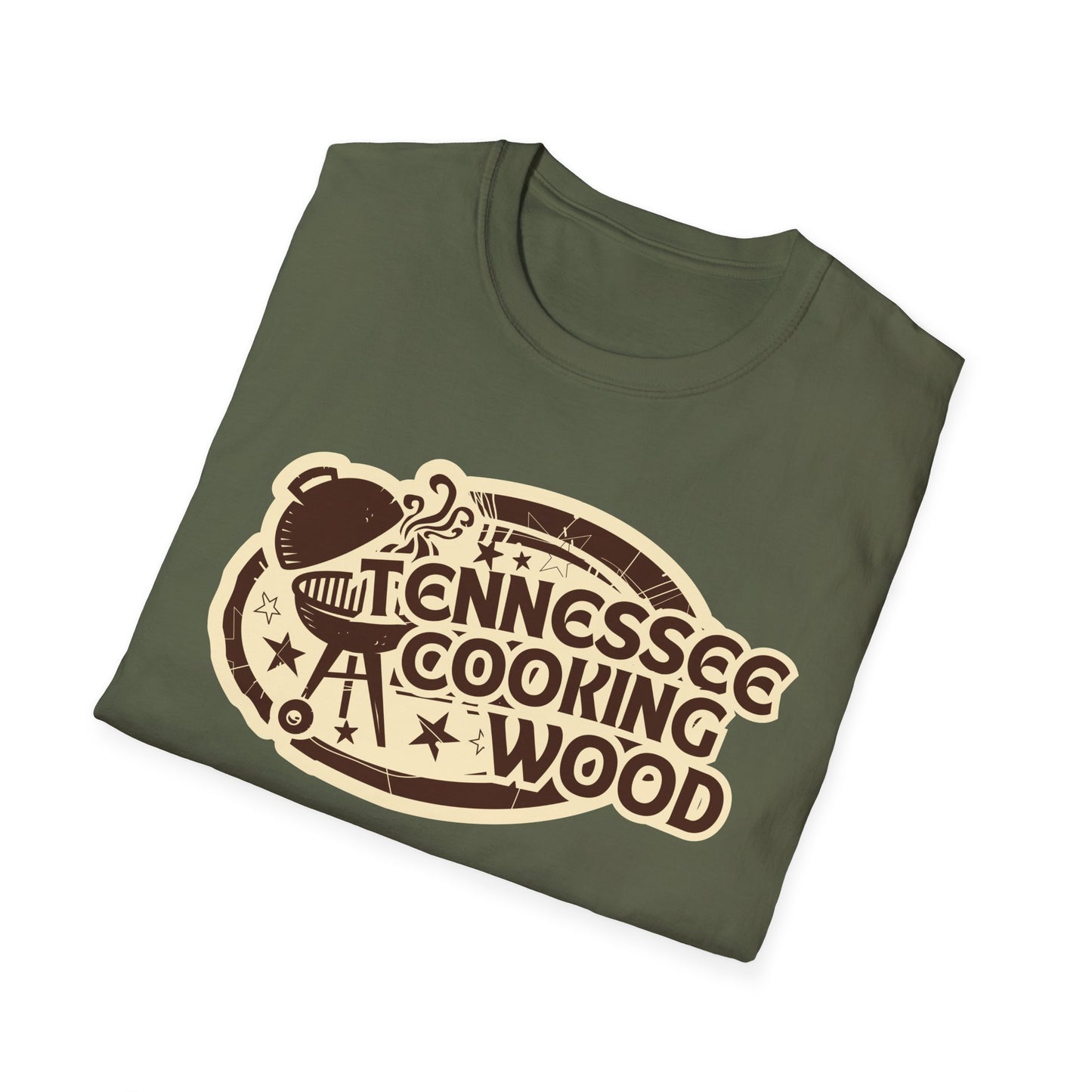 Tennessee Cooking Wood Vintage Logo Grilling BBQ Unisex Tee