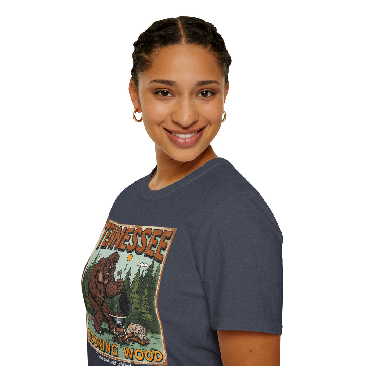 Bigfoot Believes in Real Tennessee Wood BBQ T-Shirt — Funny Grilling Shirt