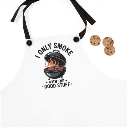 "I Only Smoke The Good Stuff" Apron - Funny BBQ Gift for Smoking Meat Enthusiasts  - Unisex