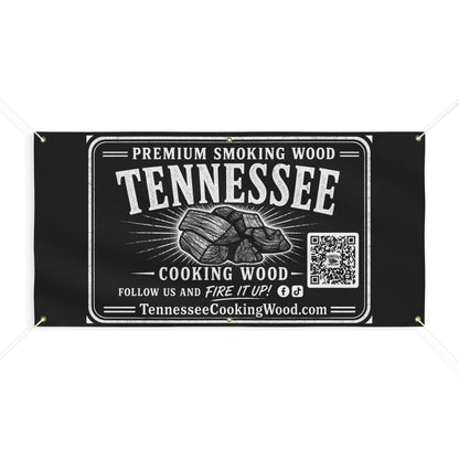 Tennessee Cooking Wood Banner — Premium Smoking Wood BBQ Sign