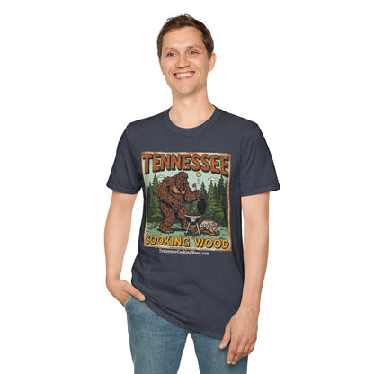 Bigfoot Believes in Real Tennessee Wood BBQ T-Shirt — Funny Grilling Shirt