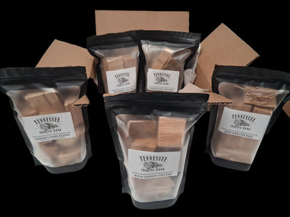 Smoking Wood Chunk Sampler Box – 4 Flavor Pack for Smoking & Grilling | Tennessee Cooking Wood
