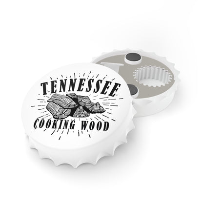 Tennessee Cooking Wood Logo Bottle Opener for BBQ Enthusiasts - Grilling and Mancave Gift