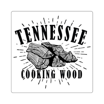 Logo for Tennessee Cooking Wood with logs and text on a white background