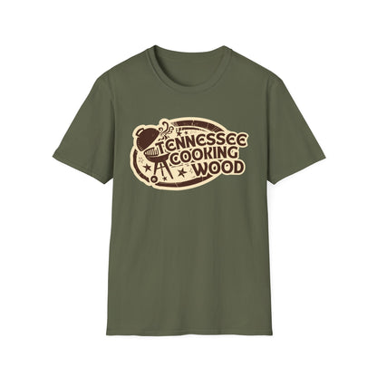 Tennessee Cooking Wood Vintage Logo Grilling BBQ Unisex Tee