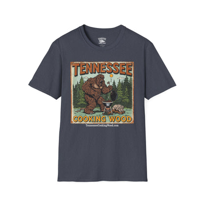 Bigfoot Believes in Real Tennessee Wood BBQ T-Shirt — Funny Grilling Shirt