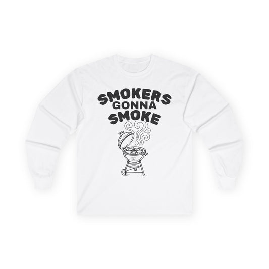Smokers Gonna Smoke Funny BBQ Long Sleeve Tee