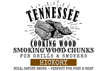 Hickory BBQ Wood Chunks | Kiln Heat-Treated | Tennessee Cooking Wood