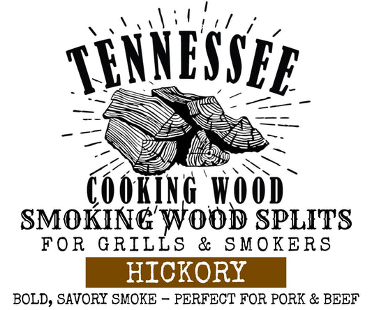 Hickory BBQ Wood Splits | 10" x 2" Precision Cut | Tennessee Cooking Wood