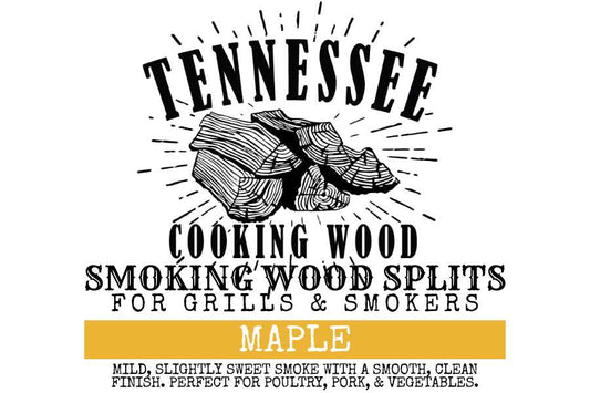 Maple BBQ Wood Splits | 10" x 2" Precision Cut | Tennessee Cooking Wood