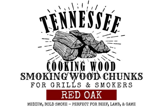 Red Oak BBQ Wood Chunks | Kiln Heat-Treated | Tennessee Cooking Wood
