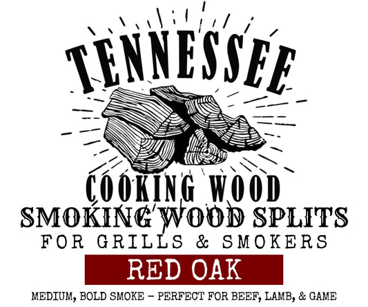 Red Oak BBQ Wood Splits | 10" x 2" Precision Cut | Tennessee Cooking Wood