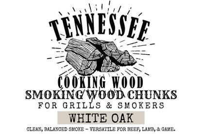 White Oak BBQ Wood Chunks | Kiln Heat-Treated | Tennessee Cooking Wood