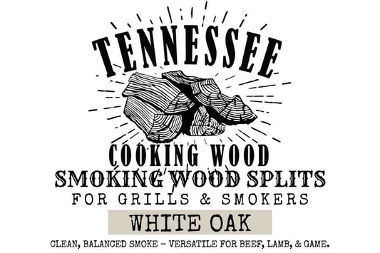 White Oak BBQ Wood Splits | 10" x 2" Precision Cut | Tennessee Cooking Wood