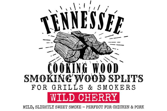 Cherry BBQ Wood Splits | 10" x 2" Precision Cut | Tennessee Cooking Wood