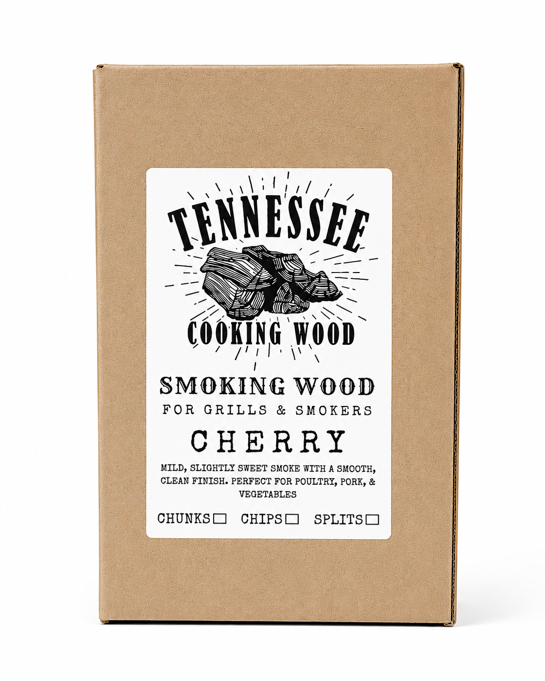 Cherry BBQ Wood Splits | 10" x 2" Precision Cut | Tennessee Cooking Wood
