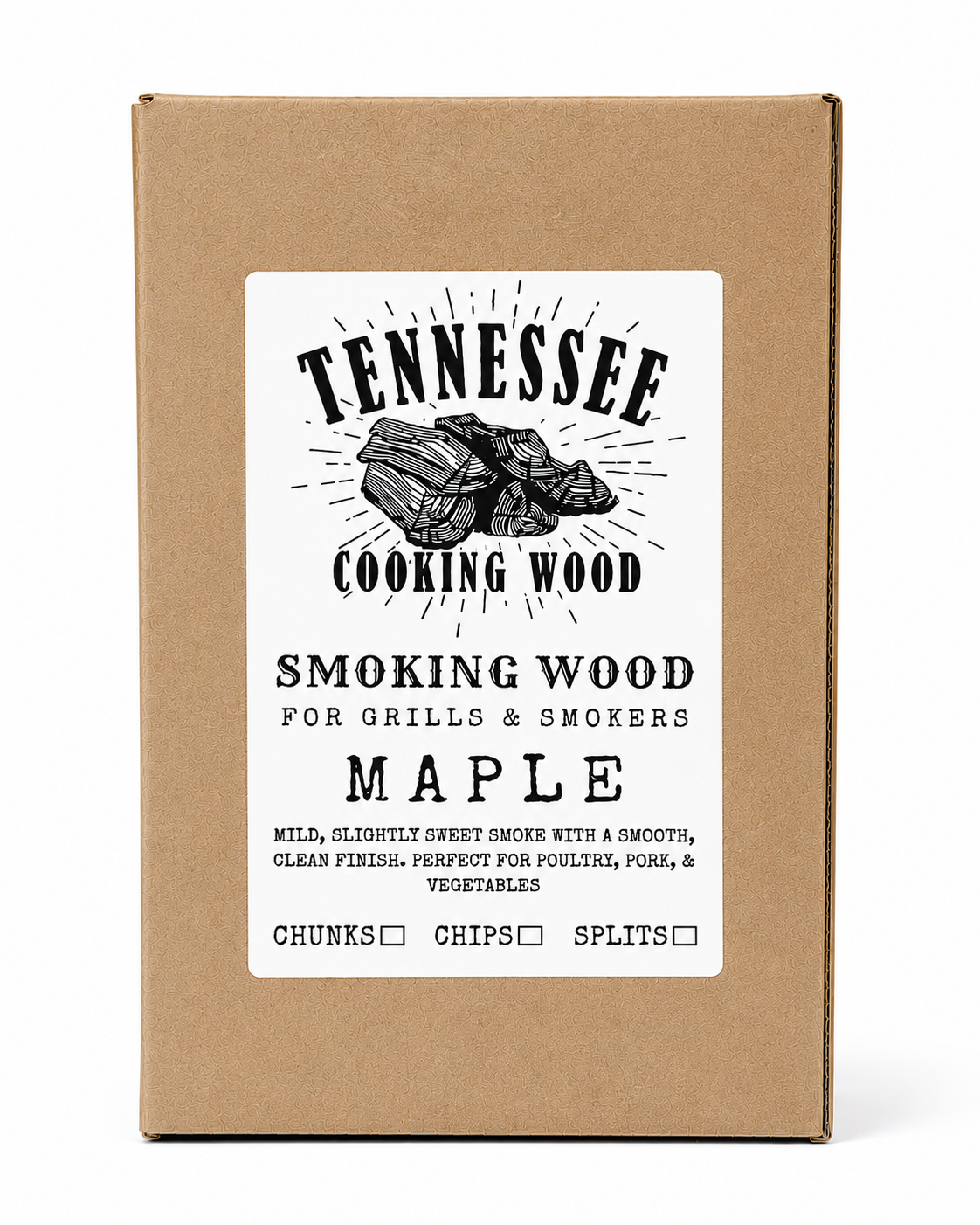 Maple BBQ Wood Splits | 10" x 2" Precision Cut | Tennessee Cooking Wood