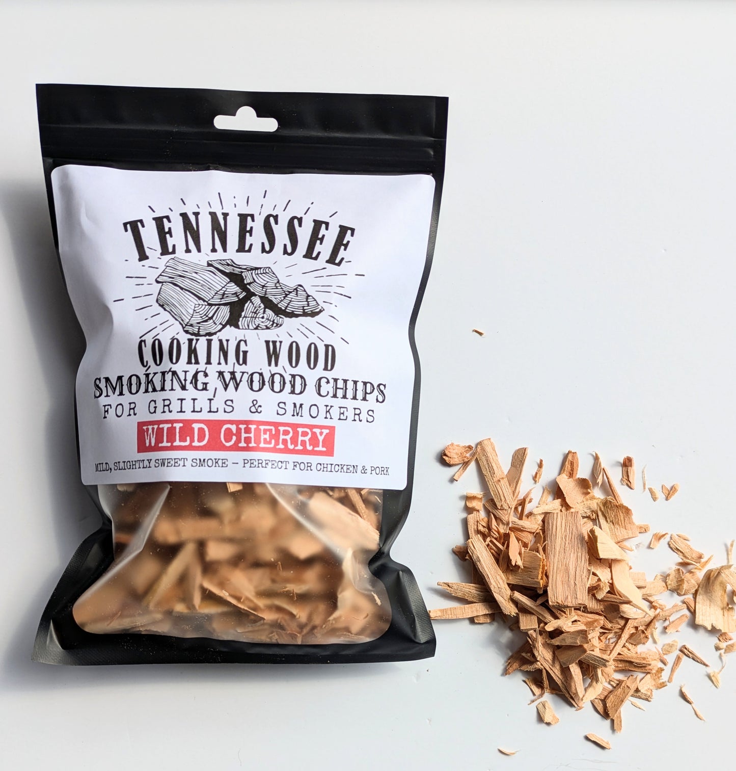 Premium Smoking Wood Chips Variety Pack – Cherry, Hickory, Oak, Maple | Clean Burning BBQ Flavor