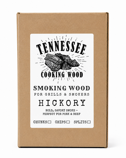 Hickory BBQ Wood Splits | 10" x 2" Precision Cut | Tennessee Cooking Wood