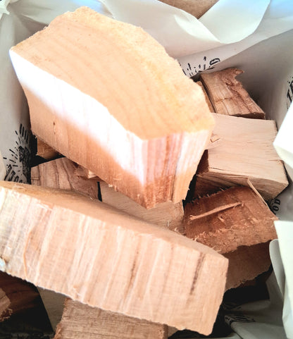 Stack of wooden blocks in a box