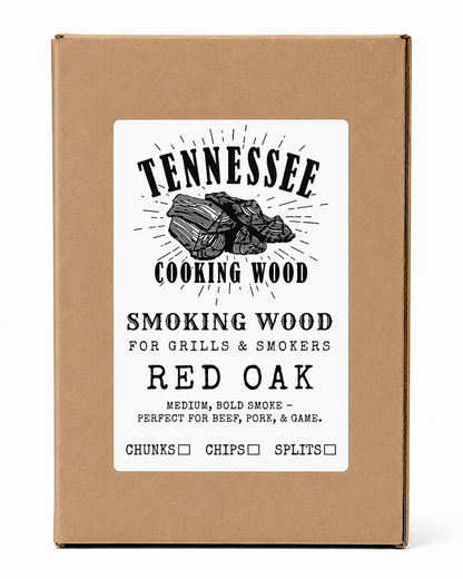 Red Oak BBQ Wood Splits | 10" x 2" Precision Cut | Tennessee Cooking Wood